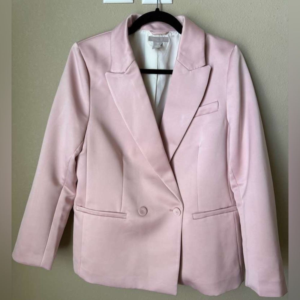 H&M Satin Pink Women's Blazer - Picture 4 of 7